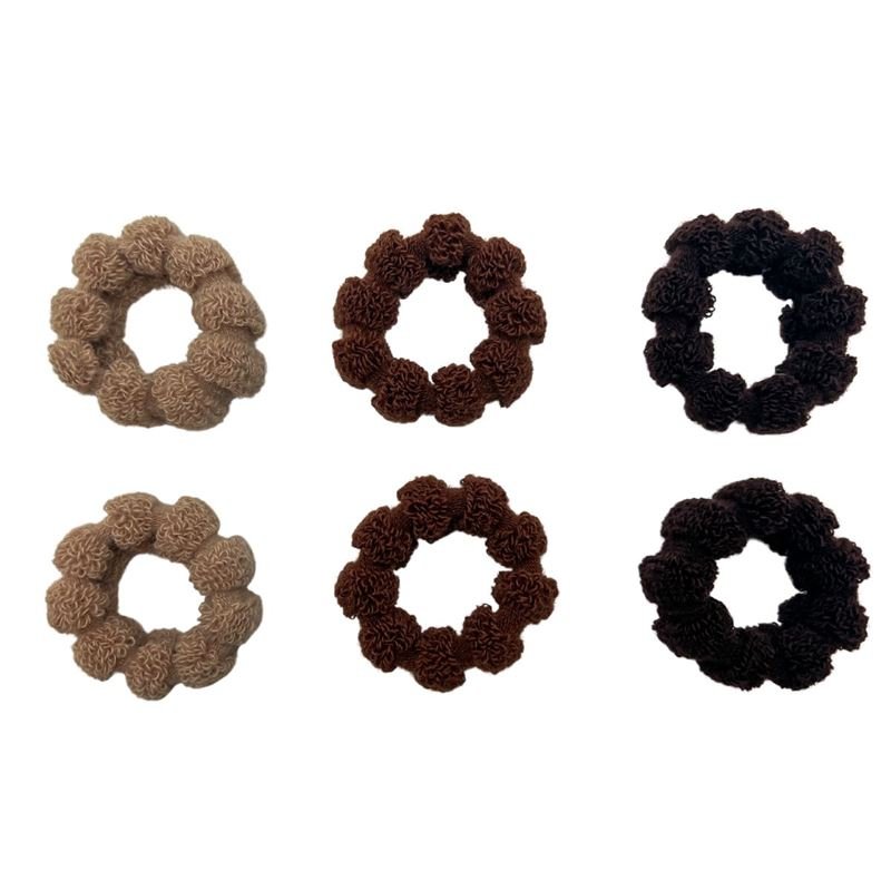 SOHO Hebe Hair elastics - Beige/Brown - Hair Accessories | Fashiongirl