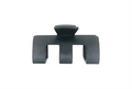 The SOHO Hollow Hair Claw in black, featuring three open prongs and a spring hinge, is shown from the front against a white background.