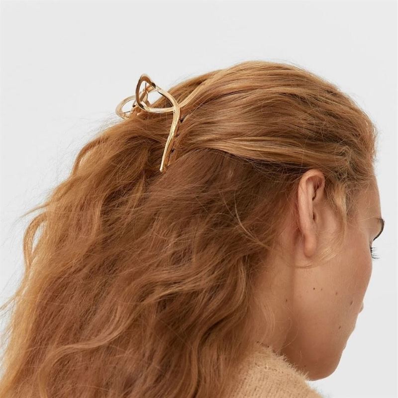 SOHO Iva Metal Hair Claw - Gold - Hair Accessories