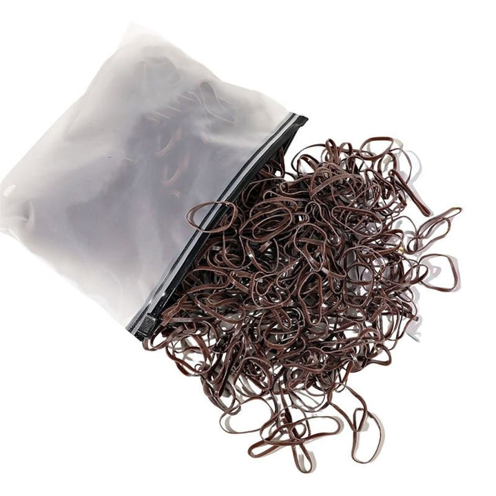 SOHO Liva Snag Free Hair elastics, 500 pcs - Brown - Hair Accessories | Fashiongirl