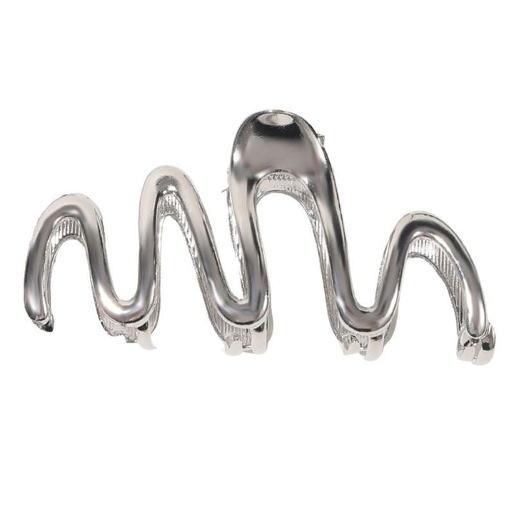 SOHO Malik Metal Hair Claw - Silver - Hair Accessories