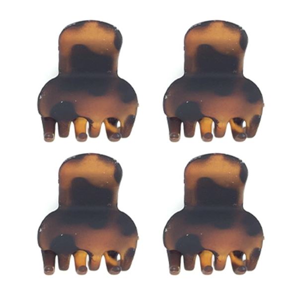 SOHO Mini Hair Claws - Tortoise 4 pcs - Hair Accessories