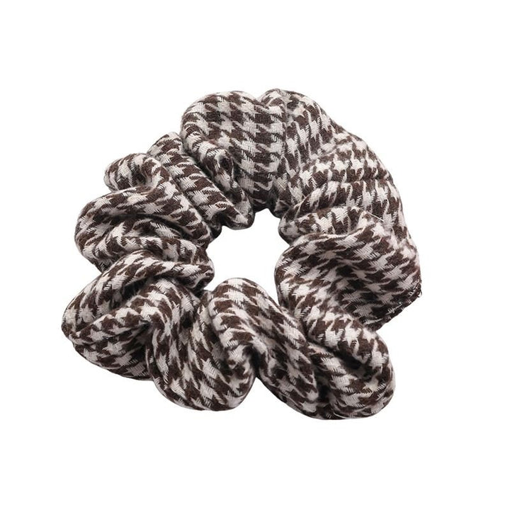 SOHO Pepita Scrunchie - Brown - Hair Accessories