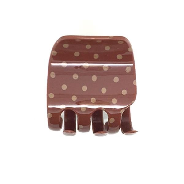 SOHO Polkadot Hair Claw - Brown - Hair Accessories