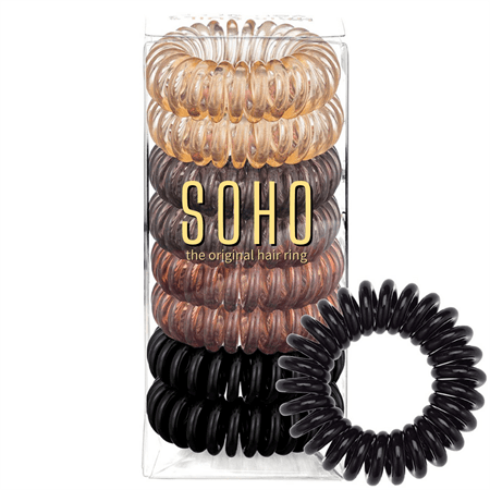 SOHO Spiral Hair elastics, Mother Earth - 8 pcs. - Hair Accessories | Fashiongirl