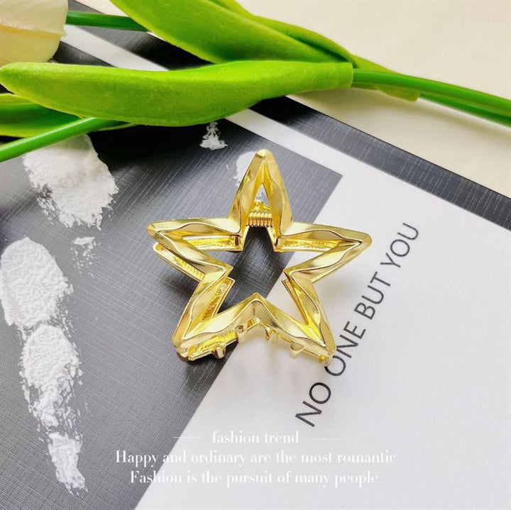 SOHO Star Metal Hair Claw - Gold - Hair Accessories