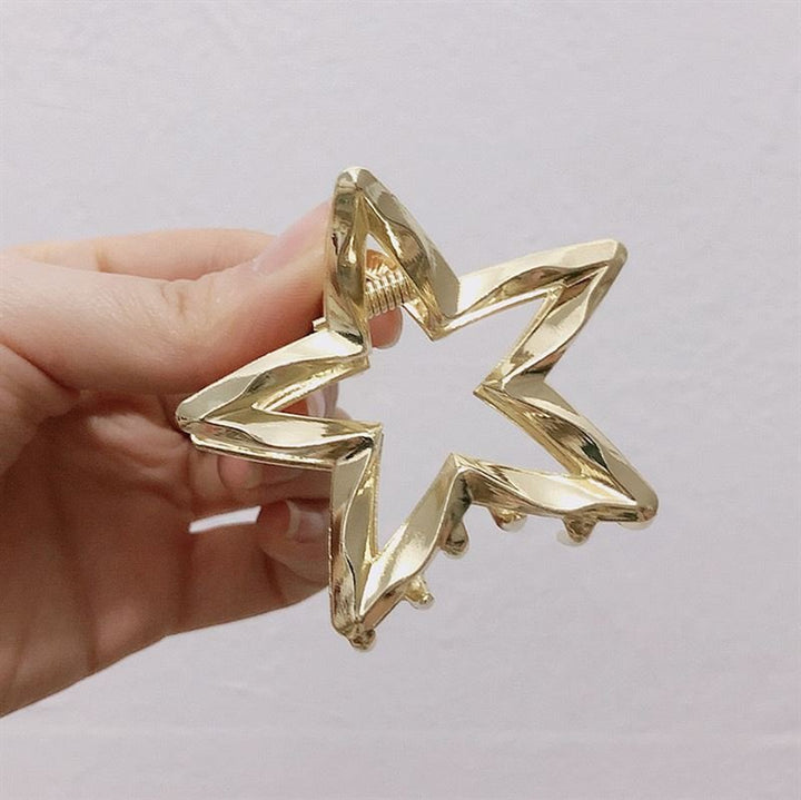 SOHO Star Metal Hair Claw - Gold - Hair Accessories