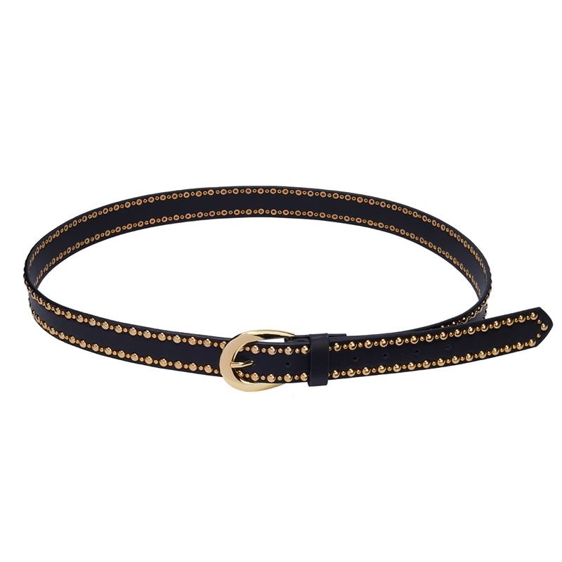SOHO Stud Belt - Black/Gold - | Fashiongirl