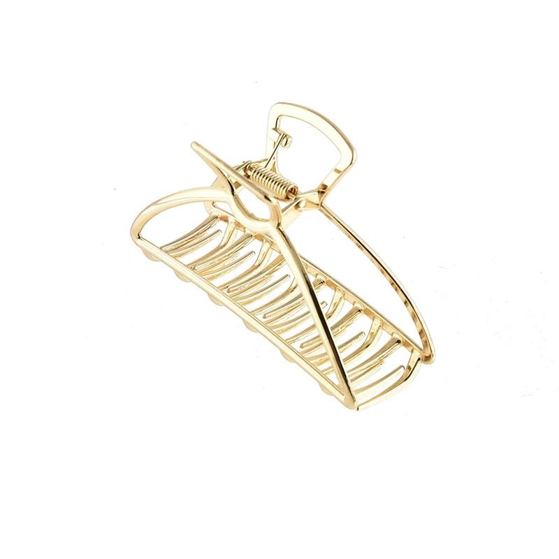 SOHO Tori Small Metal Hair Claw - Gold - Hair Accessories