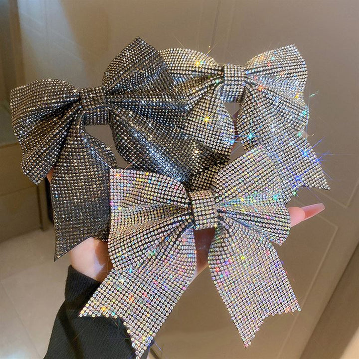 SOHO Victoria Bow Hair Clip - Silver - Hair Accessories | Fashiongirl