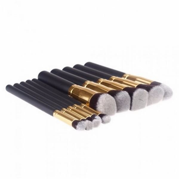Technique PRO Makeup Brushes, Gold edition - 10 pcs - 