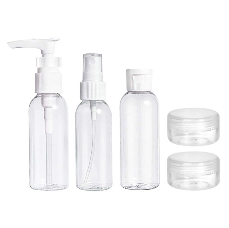 Travel bottles 3 pcs 50 ml + 2 pcs cream container - | Fashiongirl