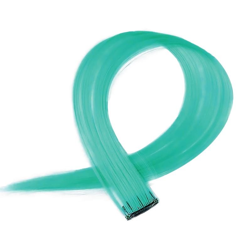 Turquoise, 50 cm - Crazy Colour Clip On - | Fashiongirl