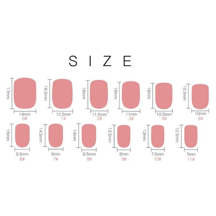 UNIQ Click On / Press On Manicure Nails - Rose Red - 24 pcs - | Fashiongirl