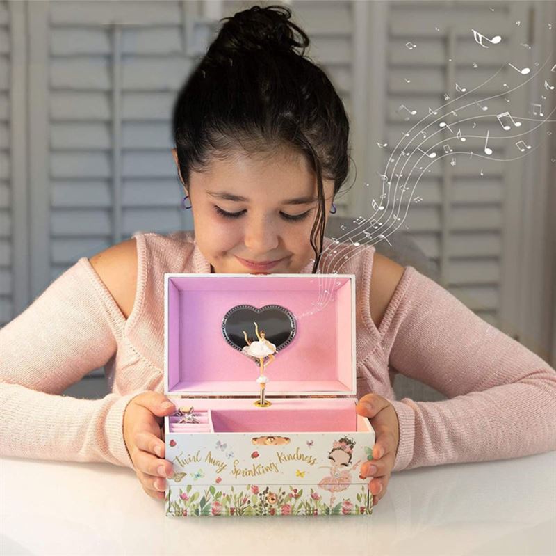 UNIQ Kids Jewellery Box with Music Ballerina - White - Jewelry Box