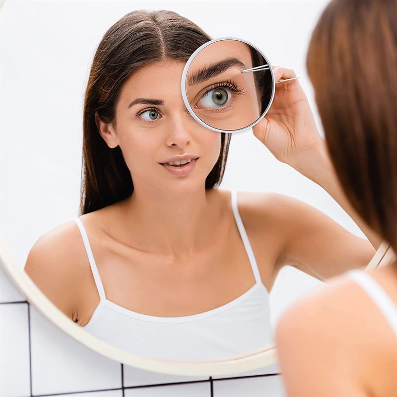 UNIQ Makeup mirror 10X magnification with suction cup - White - | Fashiongirl