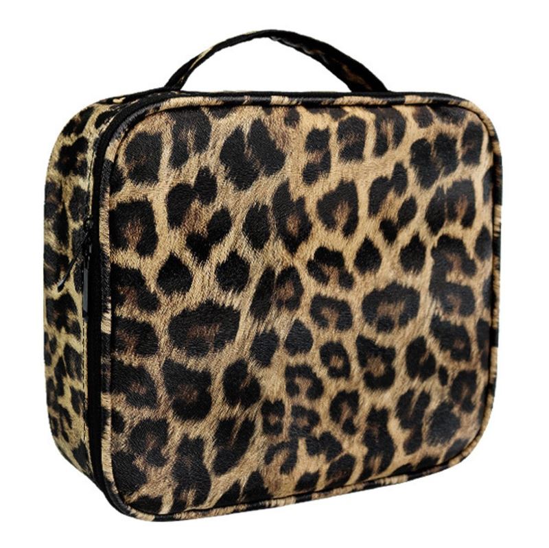 UNIQ makeup travel bag - Toiletry bag / Cosmetic bag for all your makeup - Leopard - | Fashiongirl