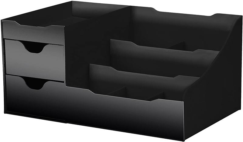 UNIQ Organiser for makeup &amp; skincare products - 9 compartments - Black - Organiser