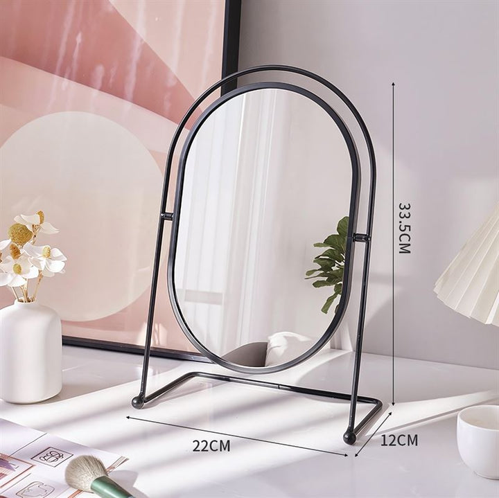 UNIQ Oval Lux Table Mirror - Black - | Fashiongirl