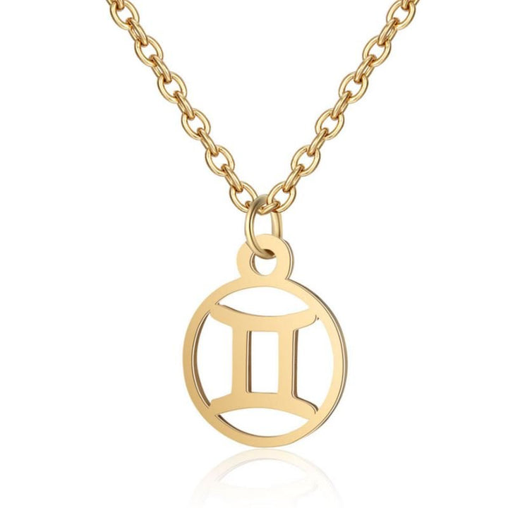 Zodiac Necklace: Gemini - Zodiac, Gold - | Fashiongirl